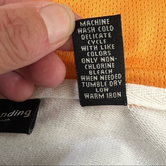 White and yellow Marsh Landing zip up hoodie, S, drawstring, yellow accents. - Picture 12 of 14